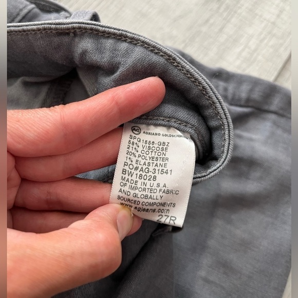 Adriano Goldschmied Anthropologie Stevie High Rise Slim Straight Ankle Jeans 27 - Picture 9 of 10